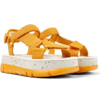 Camper Womens Camper Oruga Up Sandals In Orange