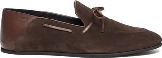 Bally Loafers, male, Brown, Size: 10 US Bow-Detail Almond Toe Flat
