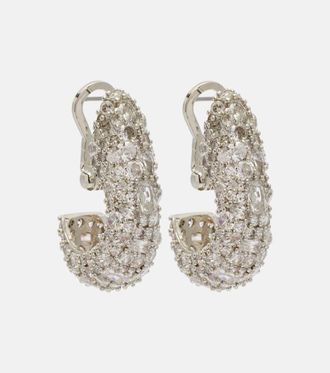 Jennifer Behr Crystal-embellished hoop earrings