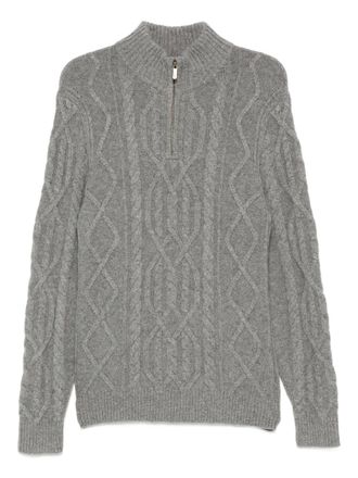 Eric Bompard Kabelgebreide trui - Grijs