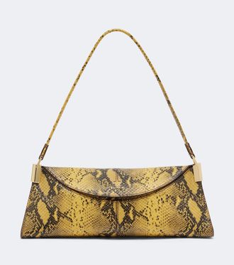 Balmain 64-83 Small snake-effect leather shoulder bag