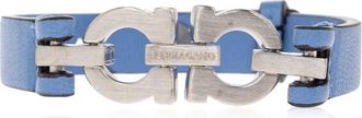 Ferragamo Leren armband - Heren - Armbanden - Blauw - ONE Size - Leer - Accessoires