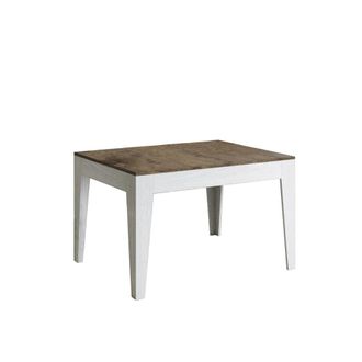 Itamoby Mesa extensible 90x120/180 cm efecto madera nogal/fresno blanco
