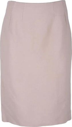 Elisabetta Franchi Midi Skirt Grey Viscose Elastane