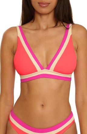 BECCA by Rebecca Virtue Coast Line Triangle Bikini Top in Caliente at Nordstrom, Size Small