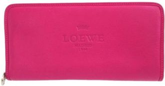 Loewe Pre-owned Wallets, female, Pink, Size: ONE SIZE Pre-owned Leather Wallet