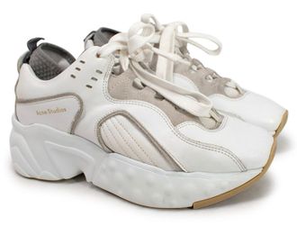 Acne Studios Studios White Leather Manhattan Sneakers Size 36