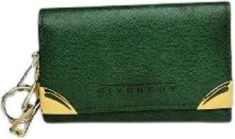 Givenchy Pre-owned Wallets, female, Green, Size: ONE SIZE Pre-owned Leather Key Holder