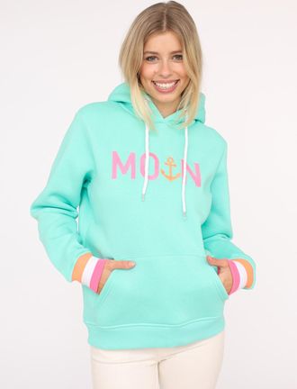 Zwillingsherz Hoodie »Rahel« Kontrastbündchen, Kängurutasche, Langarm, Kapuze, Kordelzug