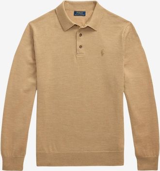 Polo Ralph Lauren Schmaler Polopullover aus Wolle Pony