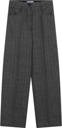 Prada Pantaloni - Trousers - Mujer - Gris - M