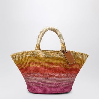 Maneb&igrave; Sunset Glow Panier bag in raffia