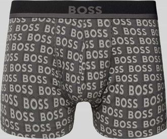 HUGO BOSS Trunks mit elastischem Label-Bund in Dunkelgrau, Gr&ouml;&szlig;e S