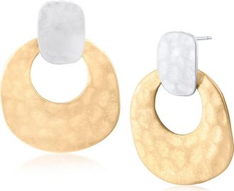Jardin Hammered Two-Tone Drop Earrings in Gold/Silver at Nordstrom Rack