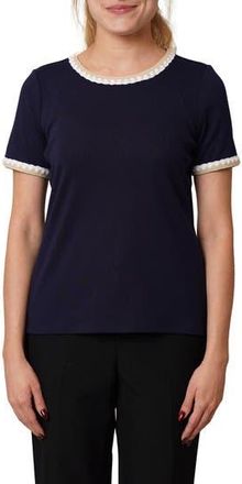 Cyrus Stitched Crewneck T-Shirt in Eclipse/Beige/Bone at Nordstrom Rack, Size X-Large