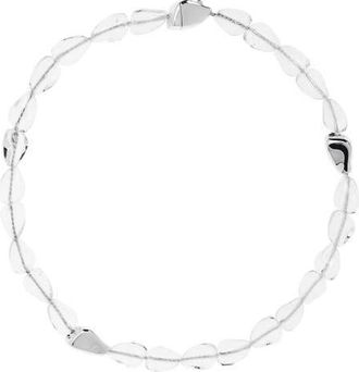 Bottega Veneta Glass & Sterling Silver Beaded Necklace in 8340 Transparent at Nordstrom
