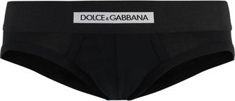 Dolce & Gabbana Bottoms, male, Black, Size: XL Mid-rise Briefs