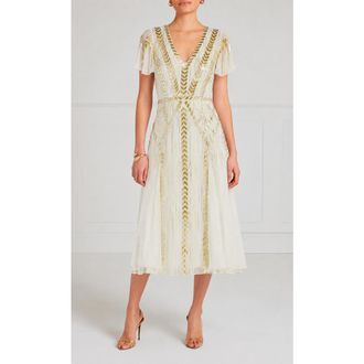 Temperley London Viola Dress in Ivory at Nordstrom, Size 10
