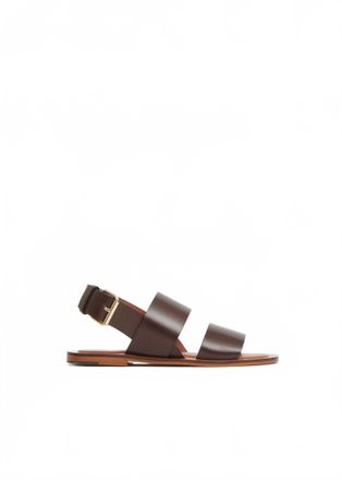 Mansur Gavriel Womens Double Strap Sandal In Chocolate