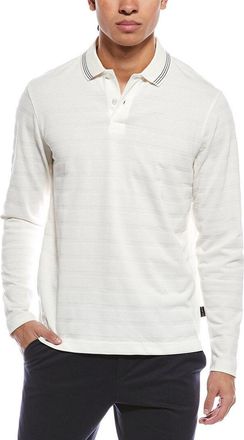 Ted Baker White Popcorn Stripe Polo Shirt