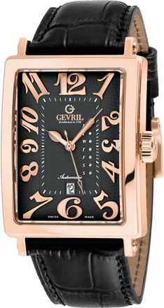 Gevril Group Avenue Of Americas Automatic Black Dial Mens Watch 15212