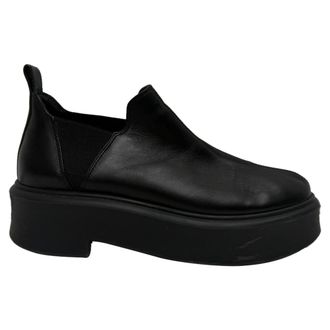 The Row Robin Flatform Ankle Boots in Black Leather