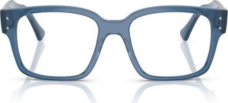 Ray-Ban 53mm Square Optical Glasses in Transparent Blue at Nordstrom