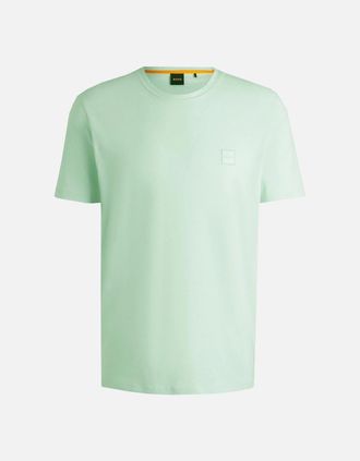 HUGO BOSS Mens Hugo Boss Pale Green Tales Mens Crew Neck T-Shirt - Blue - Size: 40