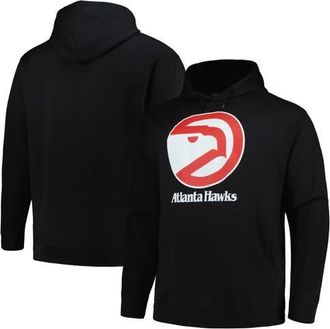 Mitchell & Ness Mens Mitchell & Ness Black Atlanta Hawks Hardwood Classics Big & Tall Pullover Hoodie at Nordstrom, Size X-Large