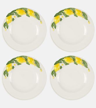 Les-Ottomans Lemon set of 4 dinner plates
