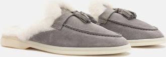 Scarosso Lucrezia Mules in Grey - Suede Fur at Nordstrom, Size 37.5
