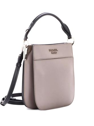 Prada Margit Hobo Leather Small crossbody bag - Grigio
