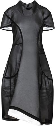 Comme Des Garçons Black White Polyester Mini Dress