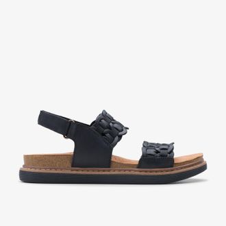 Clarks Arwell Glide Black Combi Sandalen