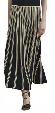 Sita Murt/ Pleated Skirt In Black W/ White