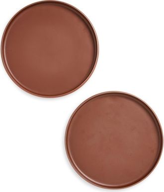 Aaron Probyn Set of 2 Colombo Dinner Plates in Terracotta at Nordstrom
