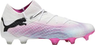 Puma Mens Puma Future 7 Ultimate FG/AG White / Bright Pink 107599-01
