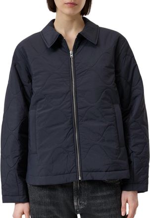 Closed Quilted Bomber Jacket In Black