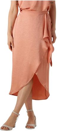 Ydence Ydence, Rokken, Dames, Roze, S, Polyester, Elegant Pink Midi Skirt Barbara
