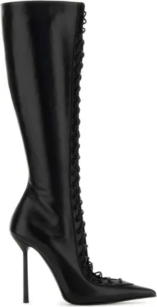 Le Silla Black Leather Boots