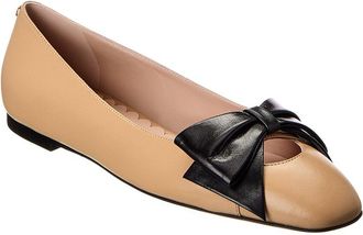 Valentino Bowow Leather Ballet Flat
