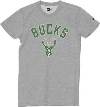 New Era New Era, T-Shirts, male, Gray, Size: 2XS Team Logo Tee Light Gray Heather