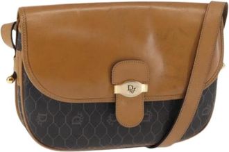 Dior Pre-owned Vintage Honeycomb Schoudertas - Dames - Vintage Schoudertas - Bruin - ONE Size - Leer - Vintage