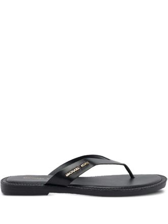Michael Michael Kors leather sandals - women - Rubber/Calf Leather/Calf Leather - 11 - Black