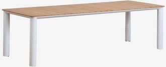 Sklum Sklum - Mesa De Jard&iacute;n Rectangular En Aluminio Y Madera De Teca Sirka