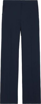 Pennyblack Blauwe Broek met Uitlopende Pijp - Dames - Straight fit broeken - Blauw - 2XS - Polyester - Broeken