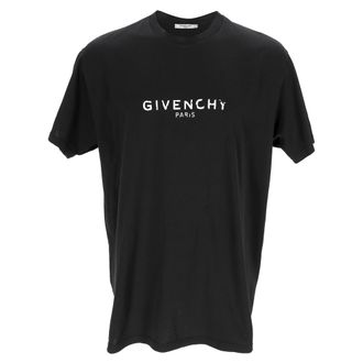 Givenchy Givenchy oversized T-shirt met logo-print in zwart katoen