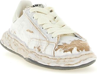 Miharayasuhiro Mens White Cotton Sneakers