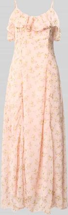 Vero Moda Abendkleid mit Spaghettitr&auml;gern Modell SOIREE in Apricot, Gr&ouml;&szlig;e 34