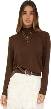 Belle & Bloom Easy Love Long Sleeve Top in Dark Brown at Nordstrom, Size X-Small